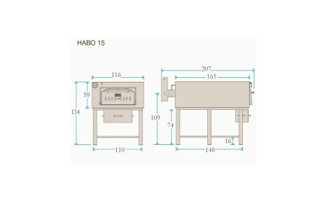 Häussler Holzbackofen Habo 10 2/200101 Maße
